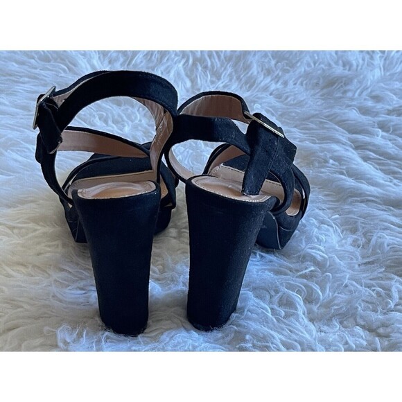 REPORT Women’s Size 7 Ligon Black Chunky Heels Sandals - Picture 9 of 11